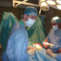 Cammarata assisting with surgery at Ciudad Rodrigo